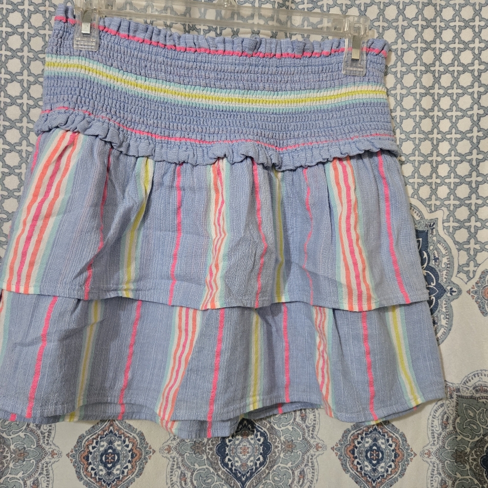 Vineyard Vines Blue and Pink Striped Skirt